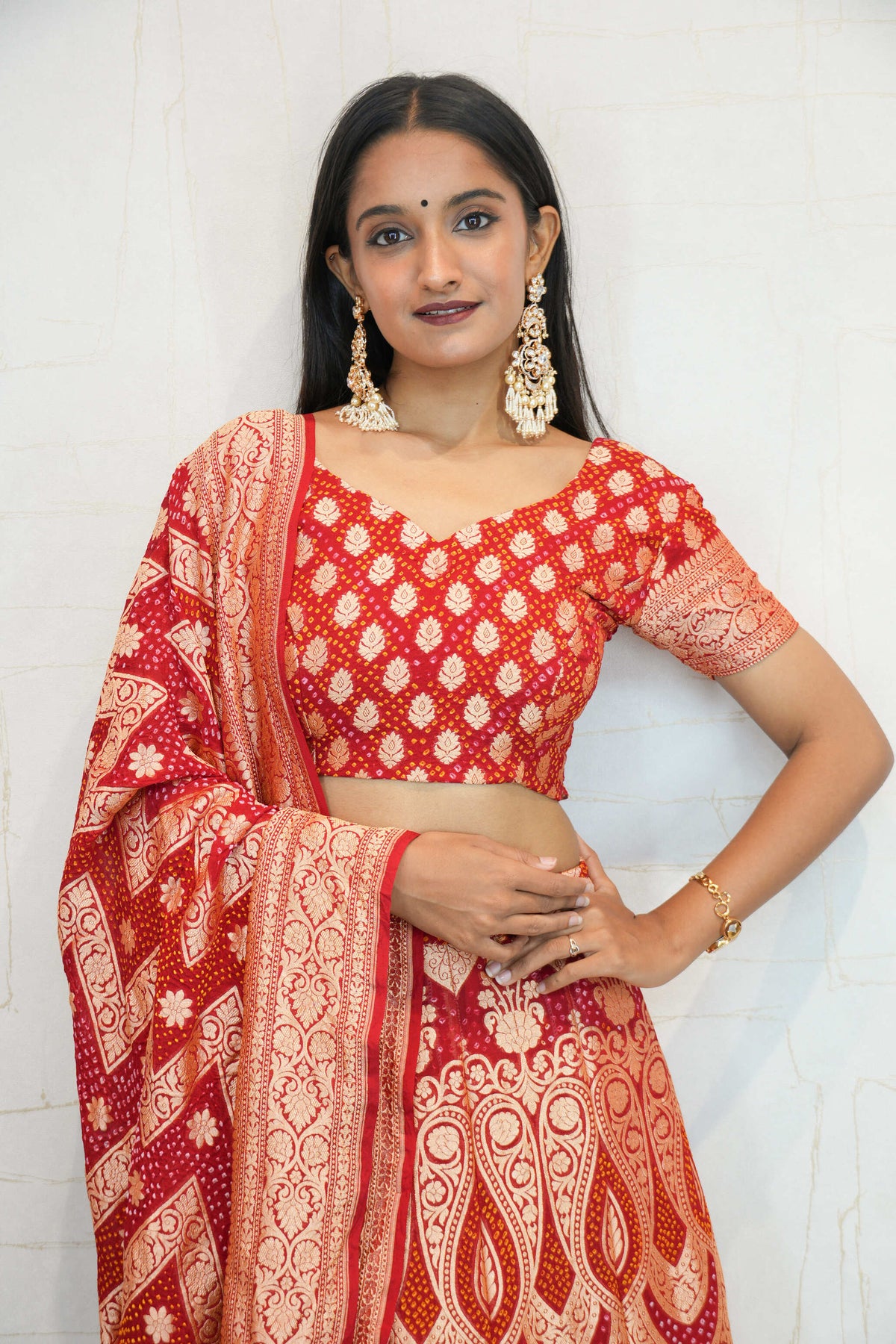 Royal Bandhani Lehenga Set