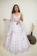 Embroidered Lehenga Set (Lavender)