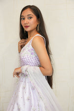 Embroidered Lehenga Set (Lavender)