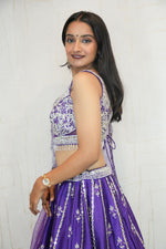 Embroidered Lehenga Set (Royal Violet)