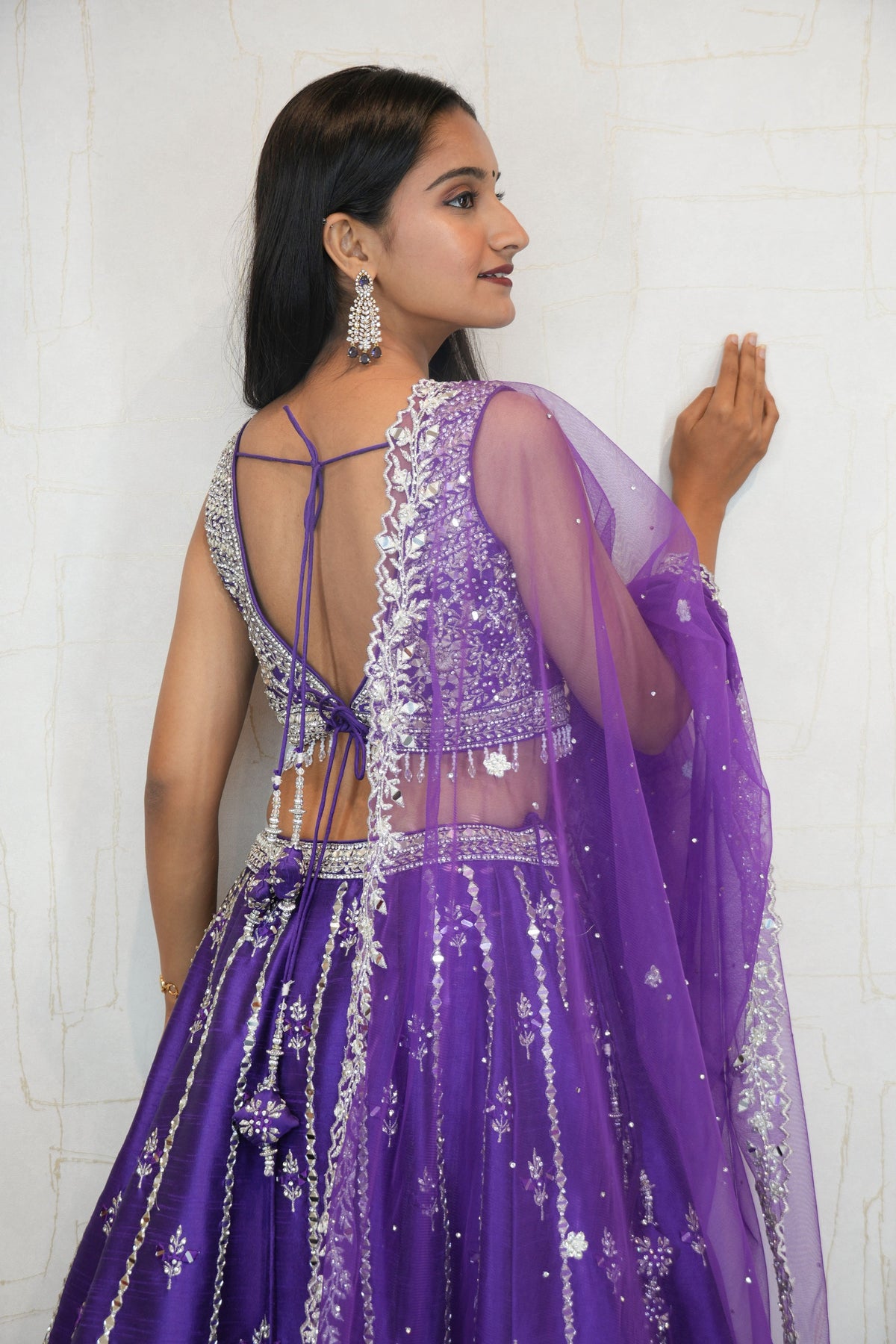 Embroidered Lehenga Set (Royal Violet)