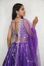 Embroidered Lehenga Set (Royal Violet)