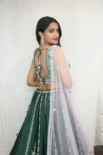Embroidered Lehenga Set (Emerald Green)