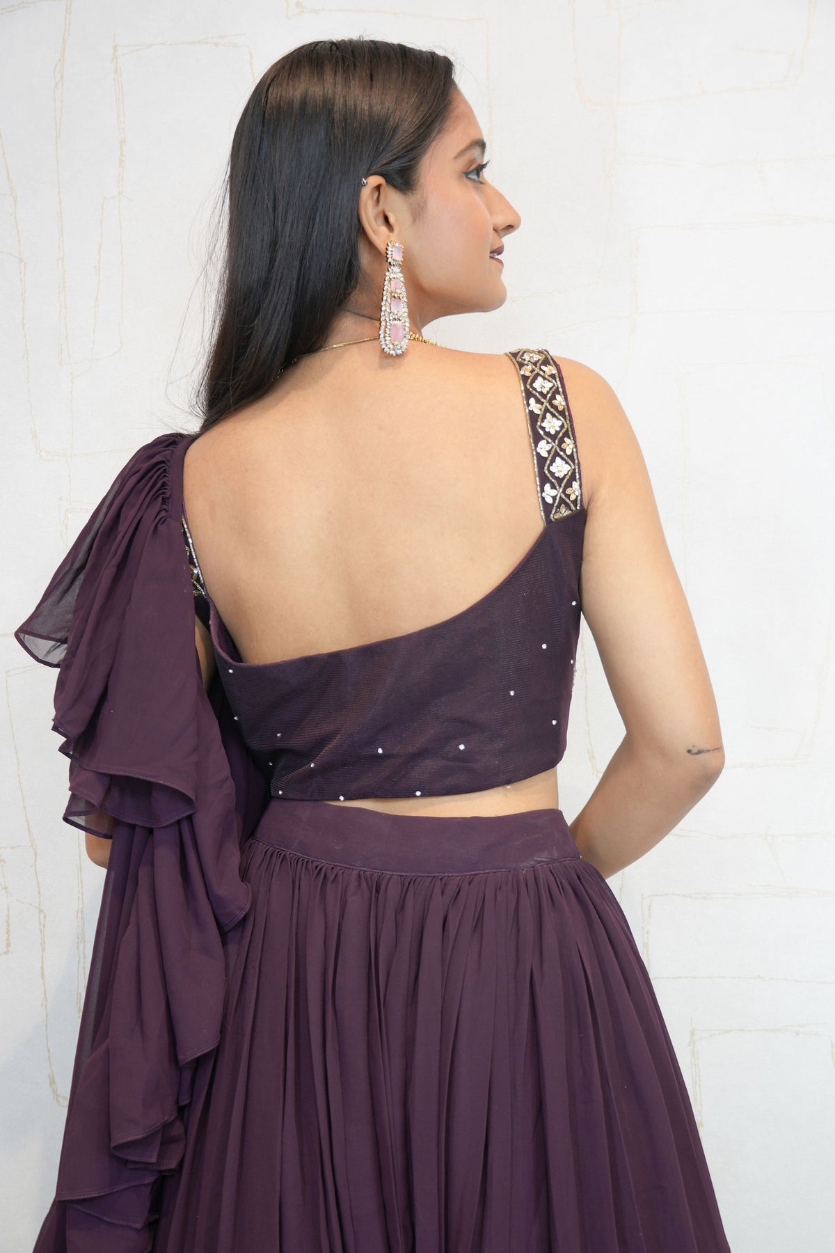 Designer Luxury Embellished Crop Top