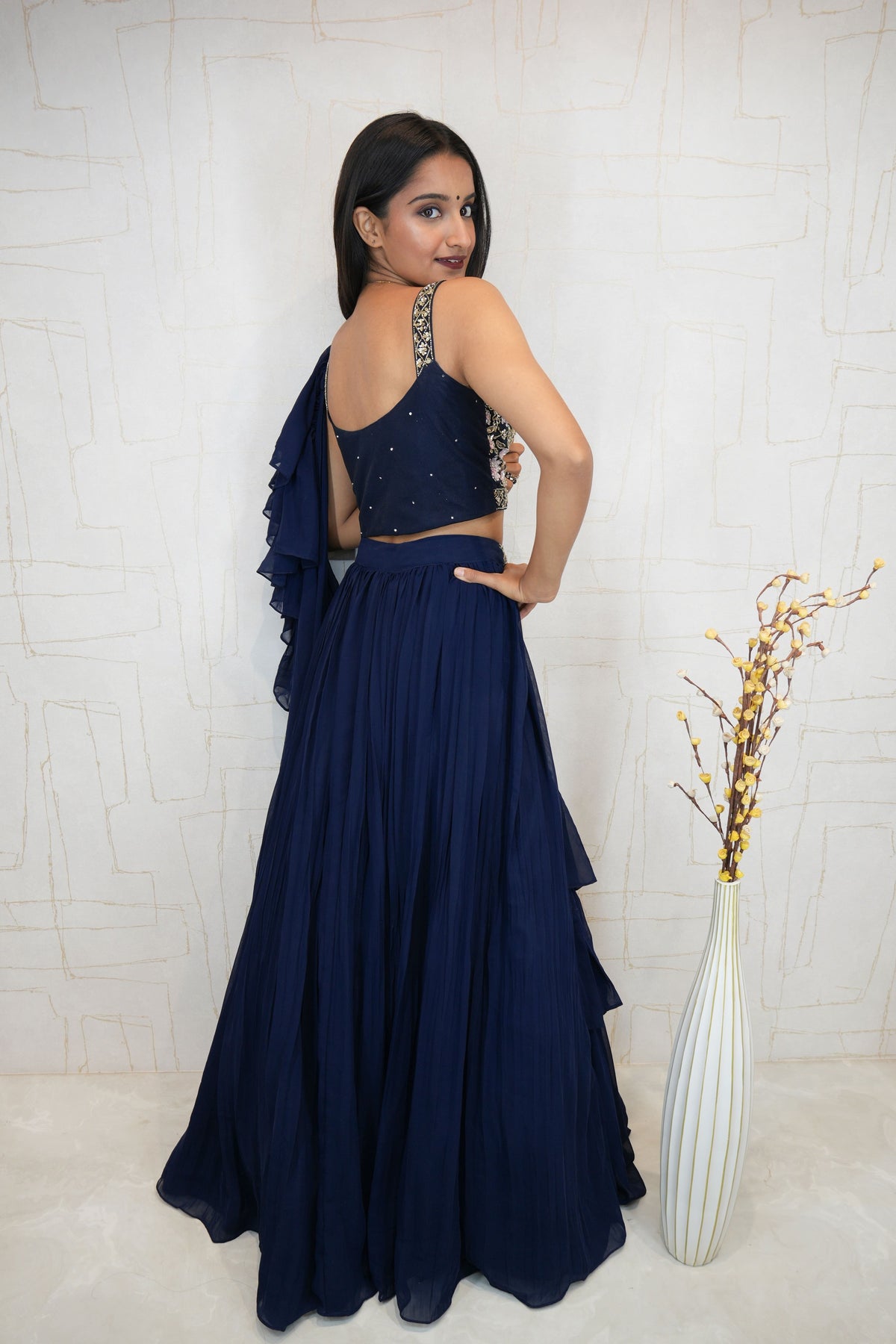 Designer Luxury Embellished Crop Top