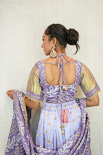 Lavender Embroidered Lehenga with Bandhani Dupatta