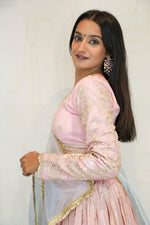 Pink Embroidered Lehenga Choli with Dupatta