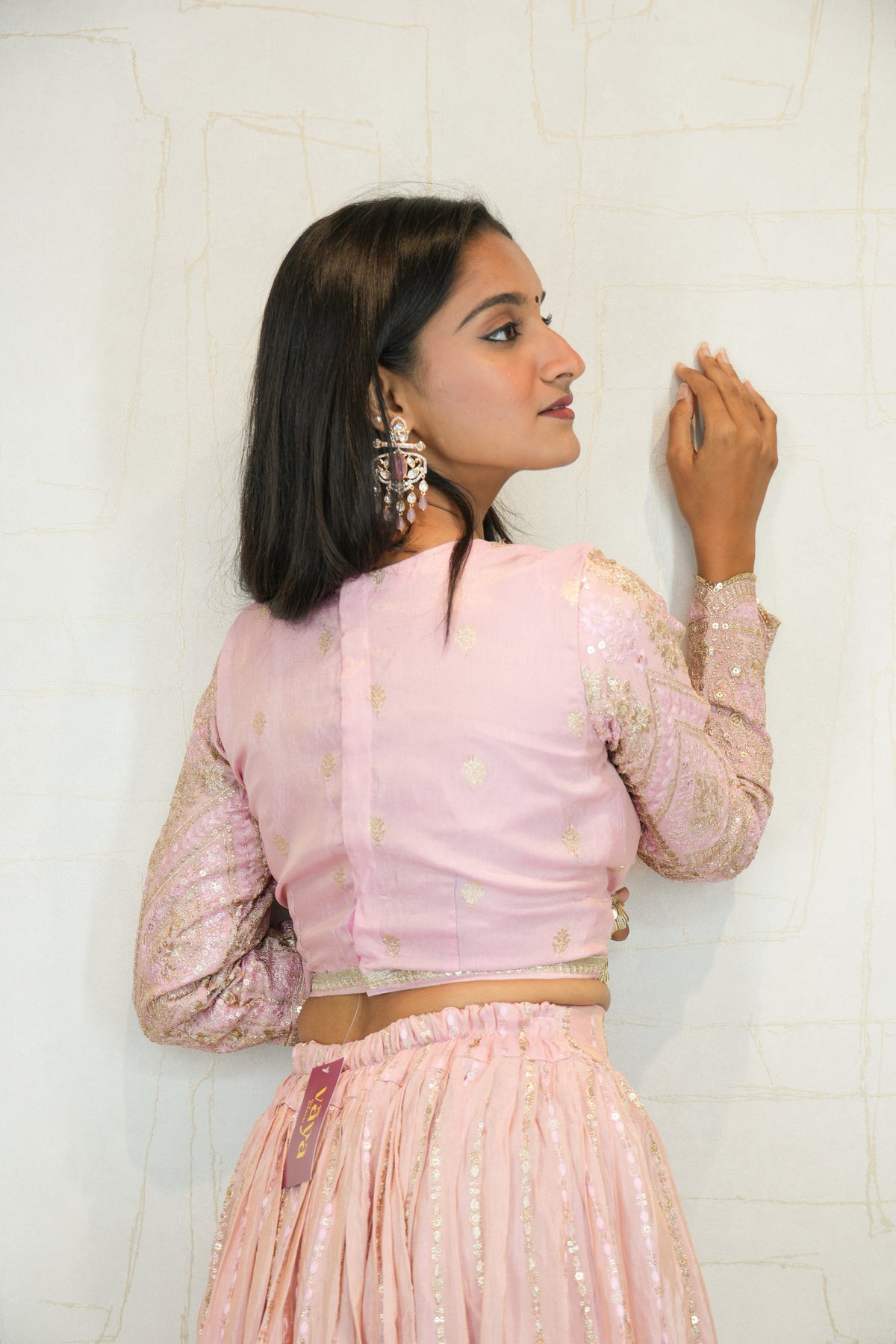 Pink Embroidered Lehenga Choli with Dupatta