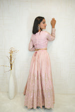 Pink Embroidered Lehenga Choli with Dupatta