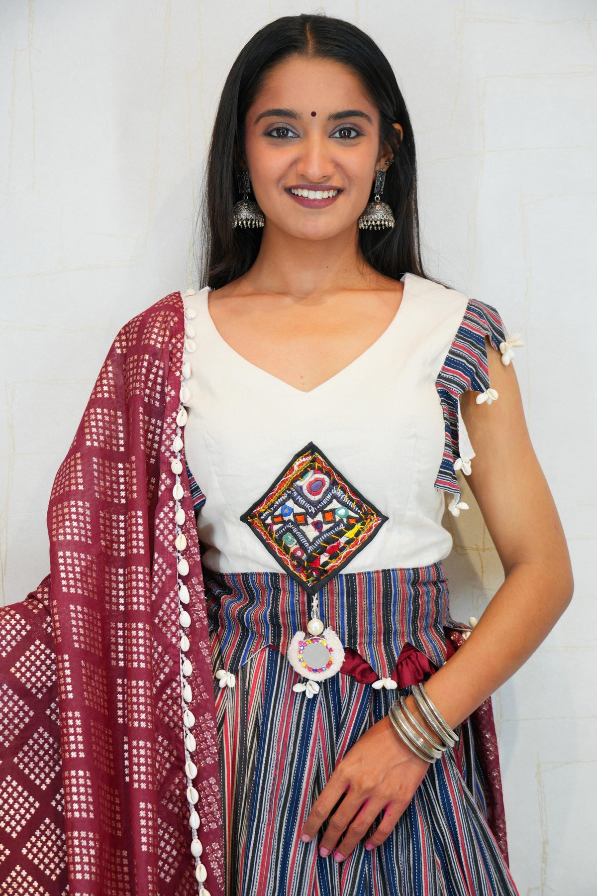 Handcrafted Kutchhi Embroidered Lehenga Set