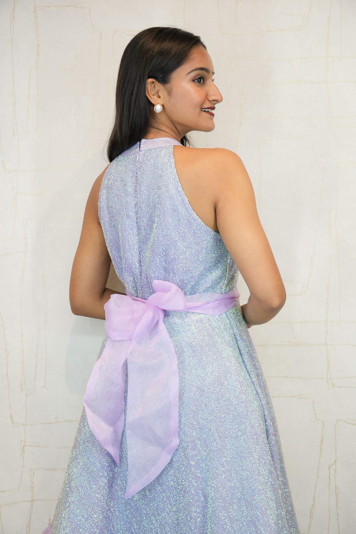 Lavender Bloom Embellished Gown