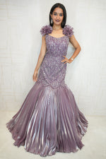 Metallic Purple Mermaid Gown