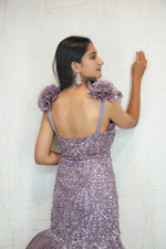 Metallic Purple Mermaid Gown