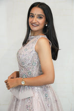 Bow Detail Embellished Party Gown