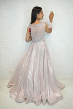 Bow Detail Embellished Party Gown