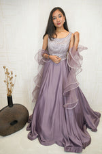 Lavish Sequinned Flared Gown