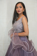 Lavish Sequinned Flared Gown