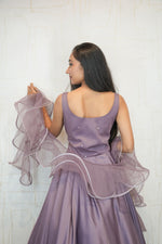 Lavish Sequinned Flared Gown