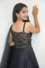 One-Shoulder Embellished Gown Set