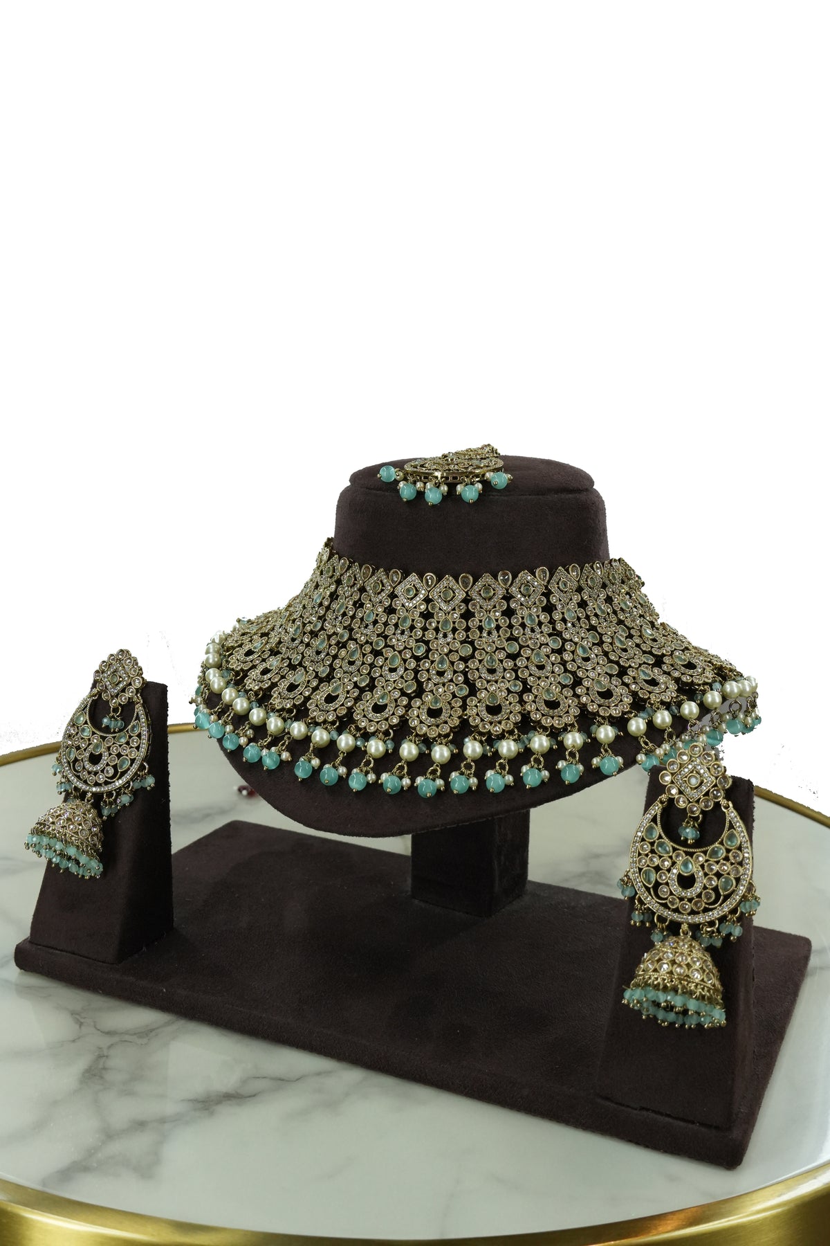 Kundan Bridal Choker Necklace Set with Earrings