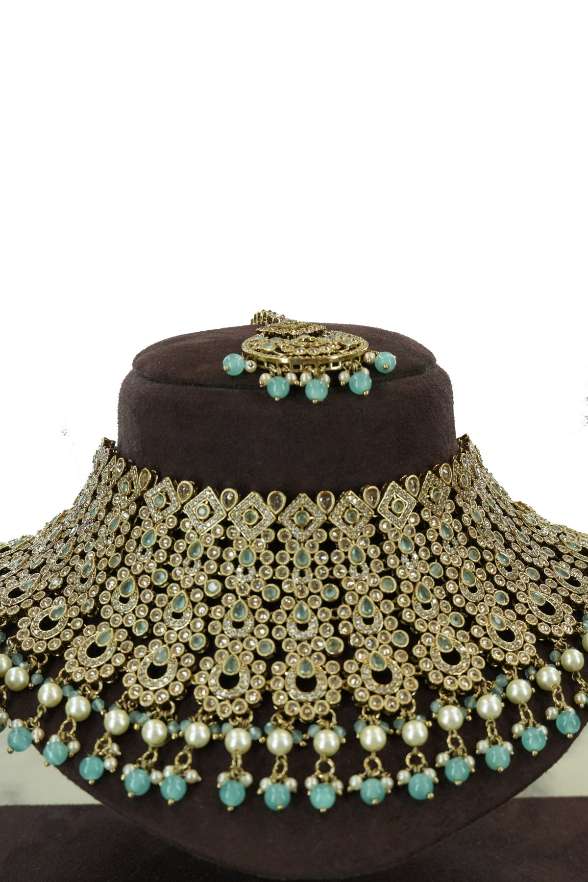 Kundan Bridal Choker Necklace Set with Earrings