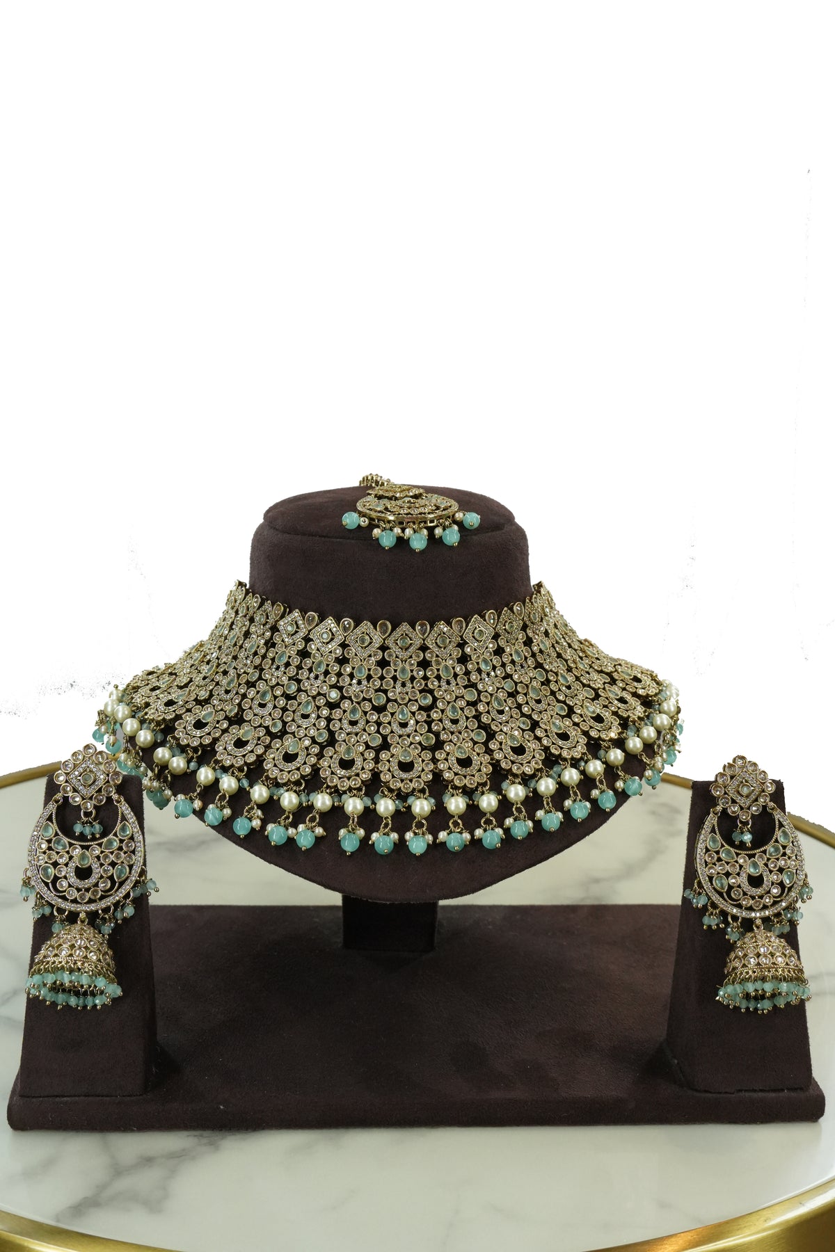 Kundan Bridal Choker Necklace Set with Earrings