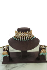 Kundan Choker Necklace with Jhumka Earrings