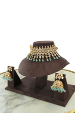 Kundan Choker Necklace with Jhumka Earrings