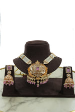 Elegant Long Necklace Set with Earrings