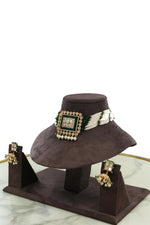 Traditional Kundan Choker Necklace Set with Earrings