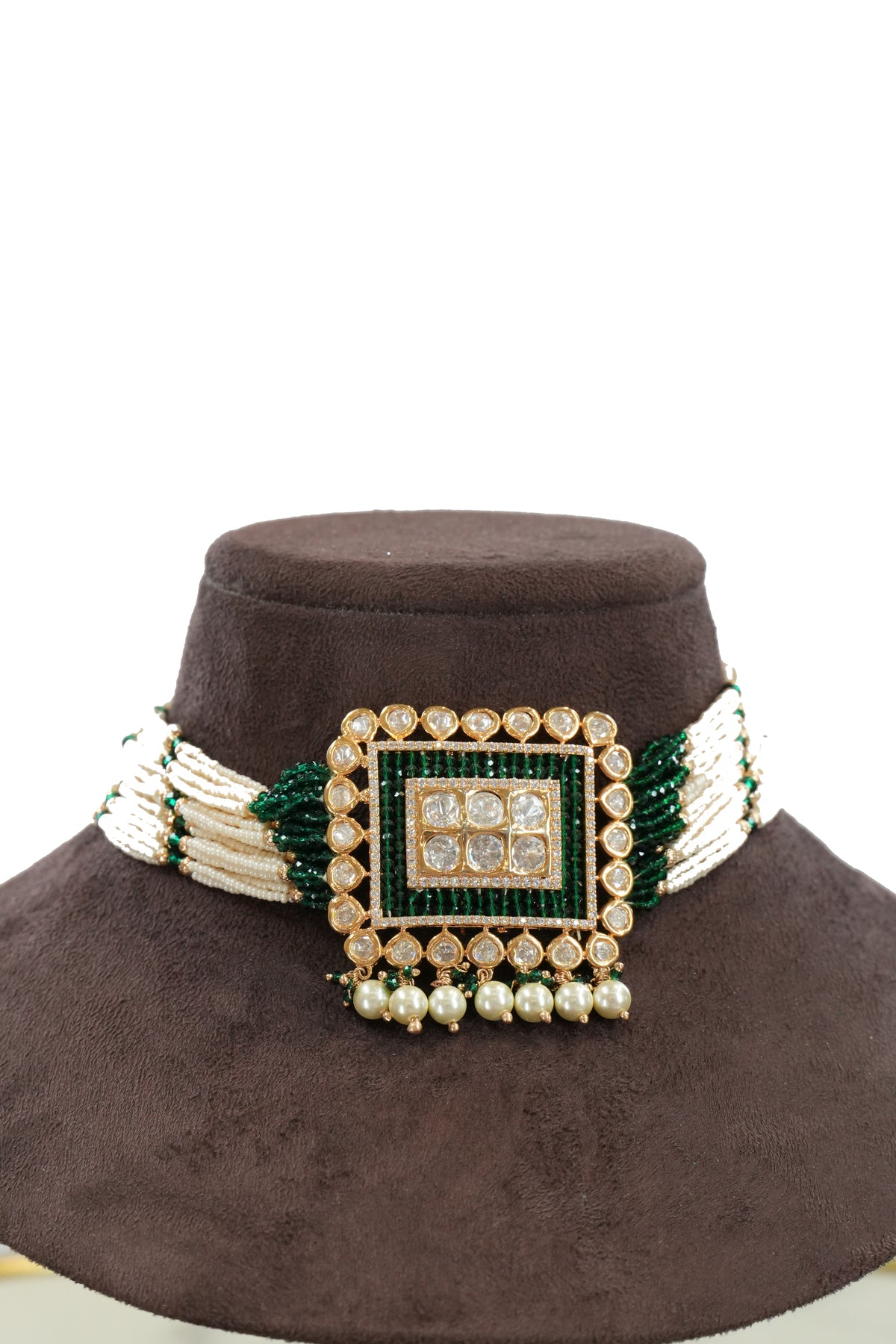 Traditional Kundan Choker Necklace Set with Earrings