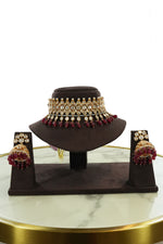 Kundan Choker Necklace Set with Matching Earrings
