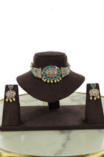 Kundan Choker Necklace Set with Matching Earrings