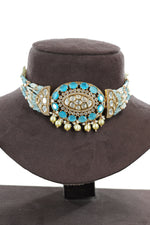 Kundan Choker Necklace Set with Matching Earrings