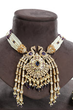 Traditional Long Haar Necklace Set with Matching Earrings