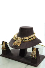 Traditional Temple Jewelry Set with Necklace and Earrings