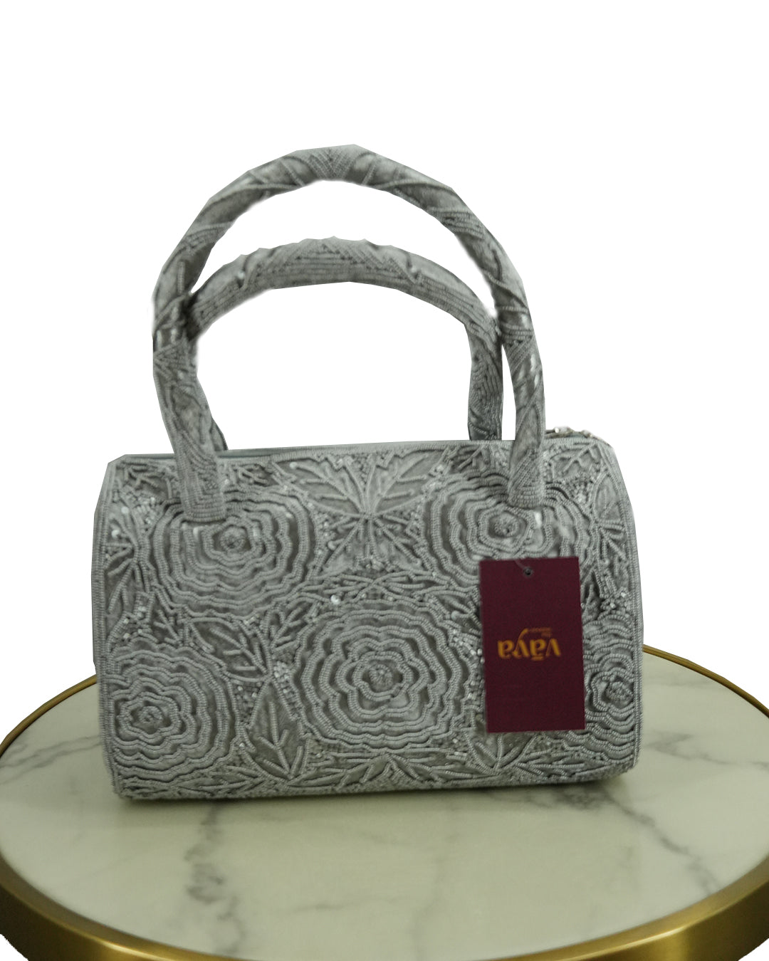 Rosette Hand Embellished Handbag