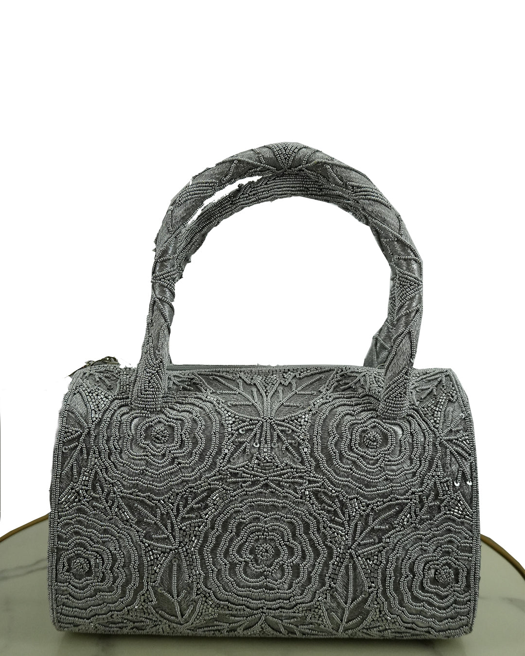 Rosette Hand Embellished Handbag
