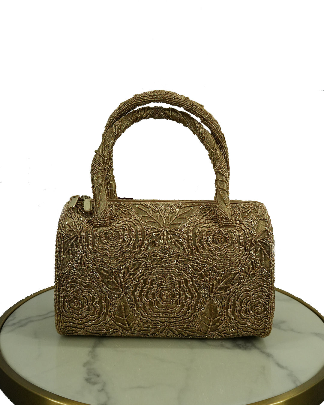 Rosette Hand Embellished Handbag