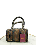 Handcrafted Royal Beaded Barrel Clutch