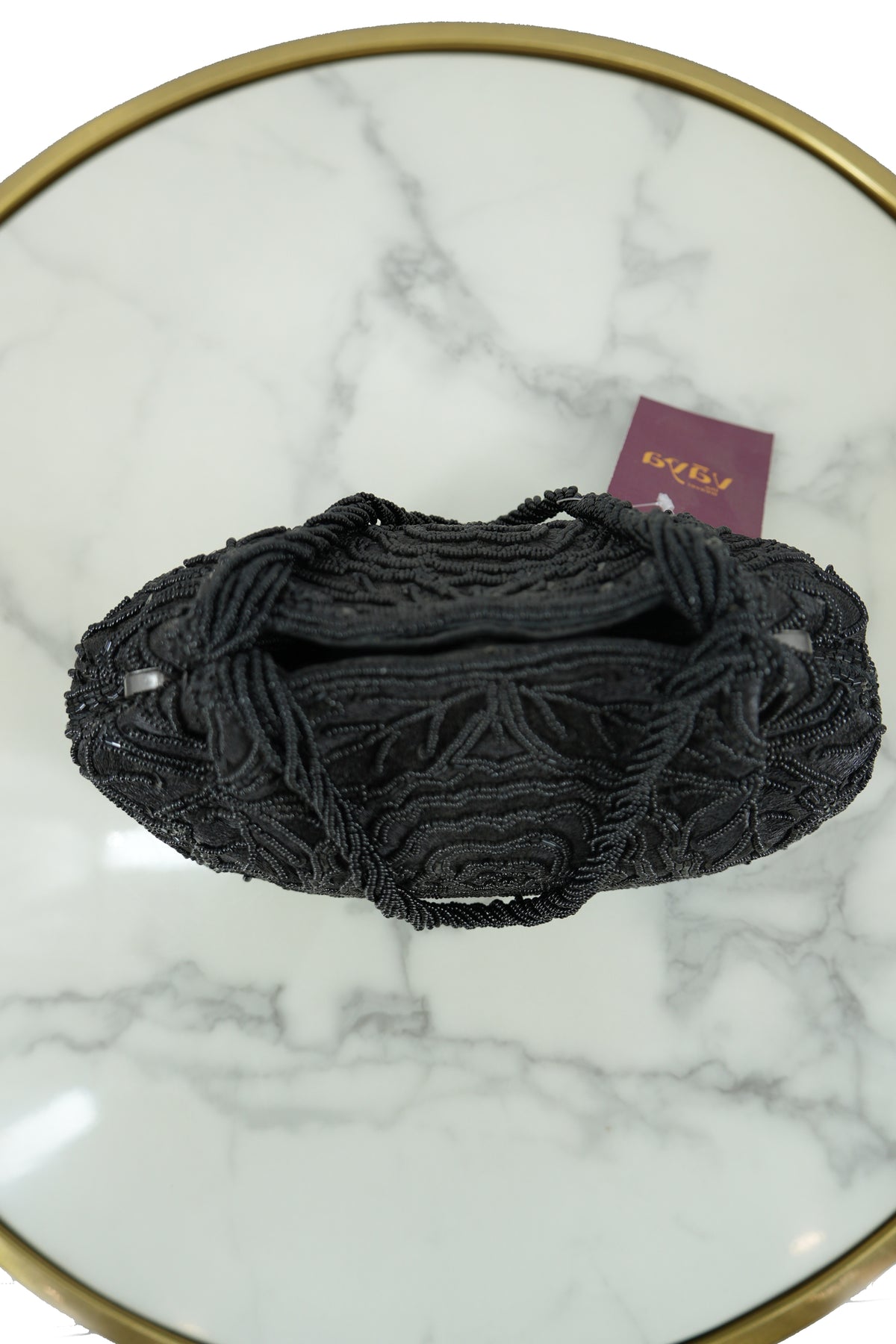 Midnight Black Embellished Clutch