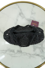 Midnight Black Embellished Clutch