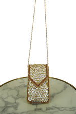 Golden Sequin Embellished Sling Bag