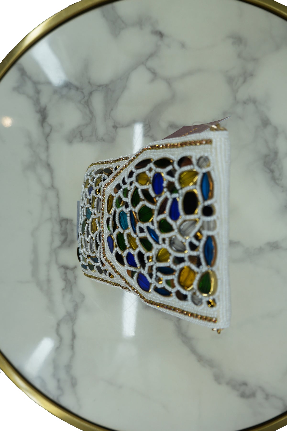 Mosaic Stone Embellished Sling Bag