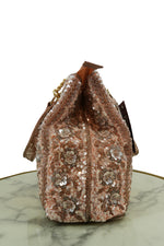 Floral Sequin Embroidered Handbag