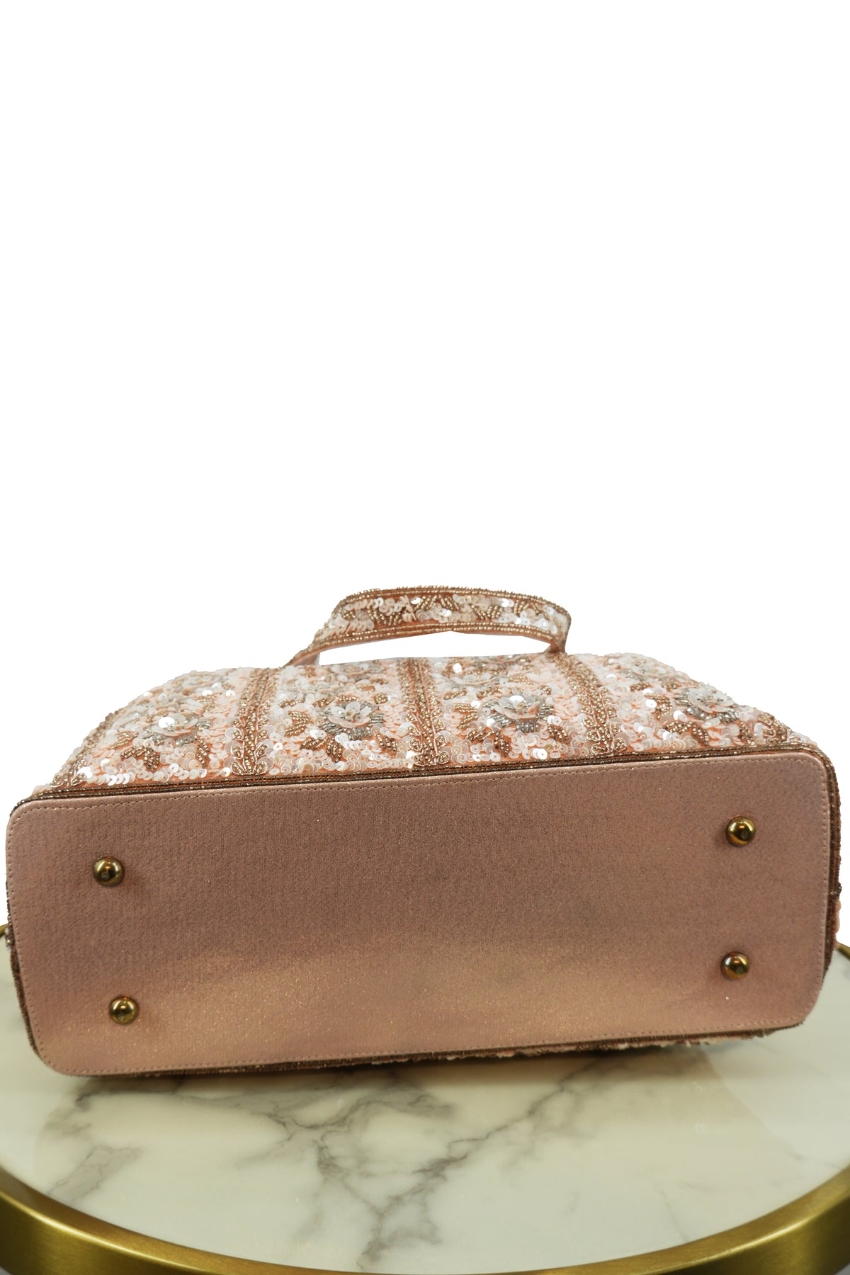 Floral Sequin Embroidered Handbag