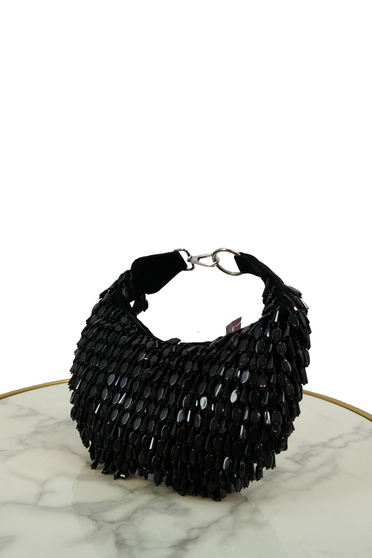 Sequin Embellished Hobo Bag