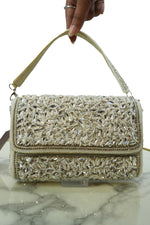 Crystal Bead Embellished Handbag