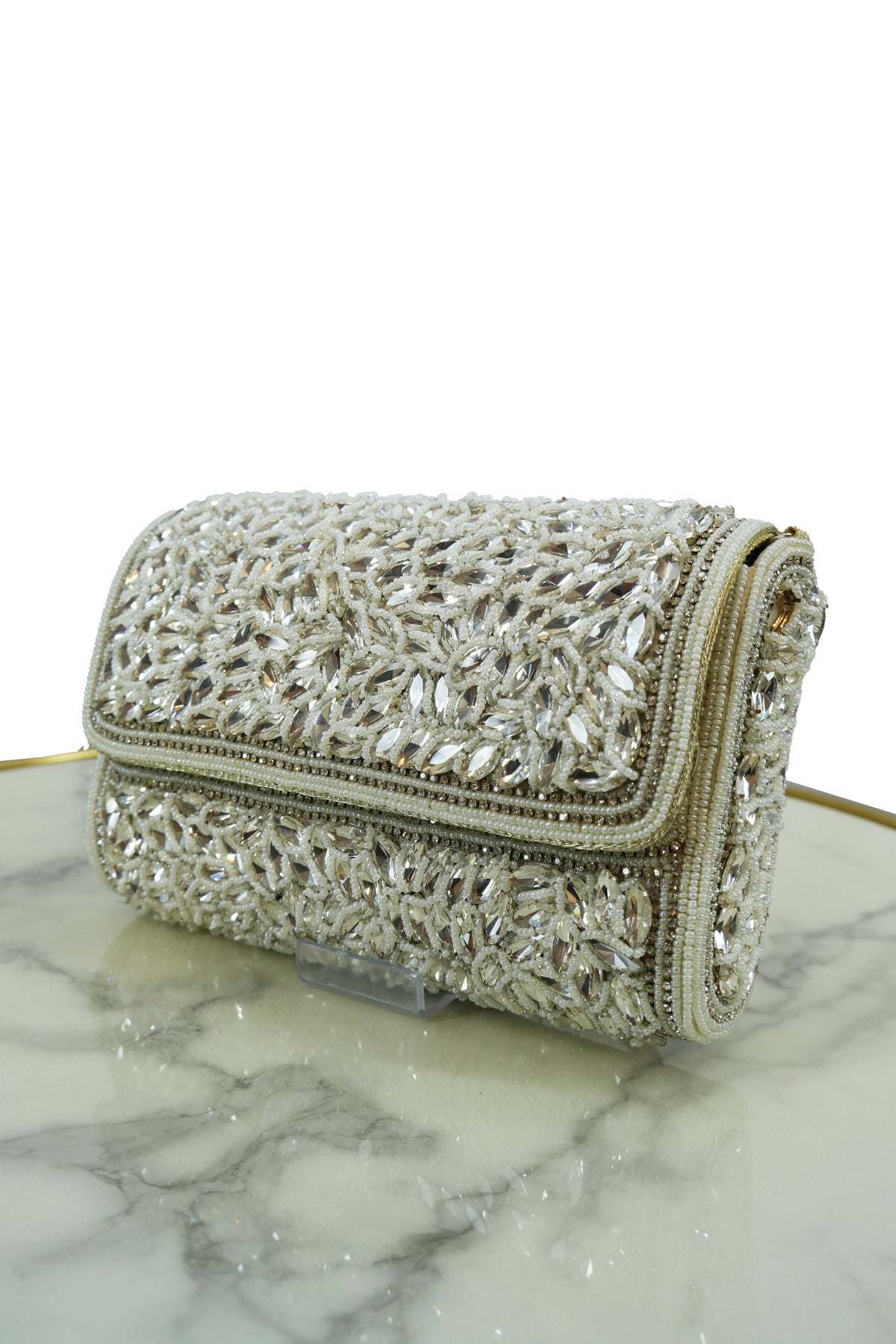 Crystal Bead Embellished Handbag
