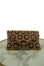 Handcrafted Floral Embellished Clutch Bag